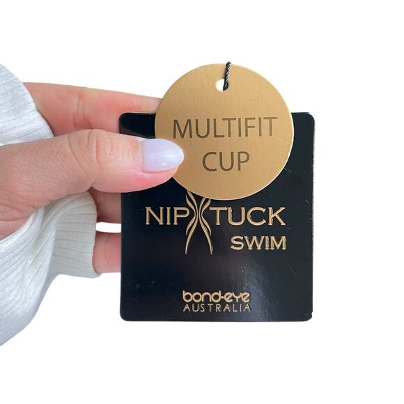 Niptuck NWT Red White Blue Sailor Stripe Adjustable Halter One Piece Swimsuit - Picture 10 of 13